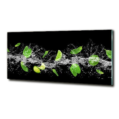 Quadro vetro Lime con menta