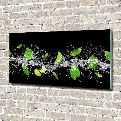 Quadro vetro Lime con menta