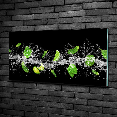 Quadro vetro Lime con menta