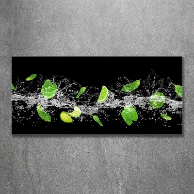 Quadro vetro Lime con menta