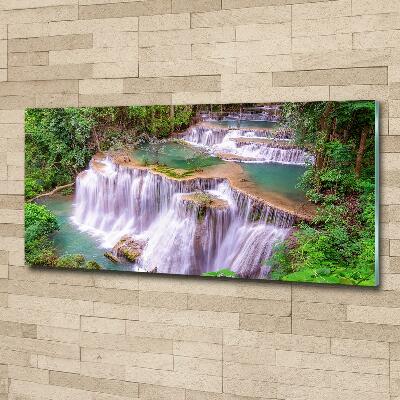 Quadro in verde Cascata in Thailandia