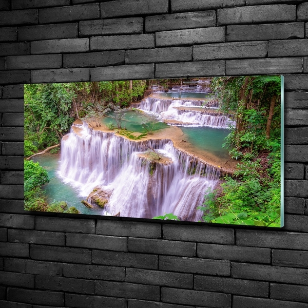 Quadro in verde Cascata in Thailandia