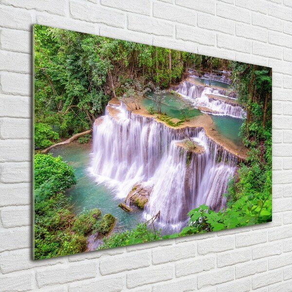Quadro in verde Cascata in Thailandia