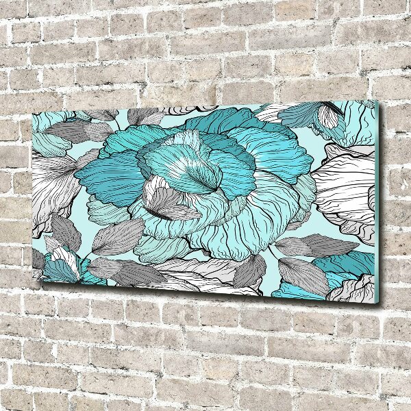 Quadro vetro Motivo floreale