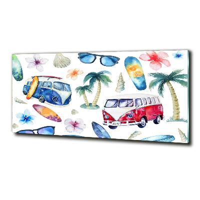 Quadro vetro Simboli del surf