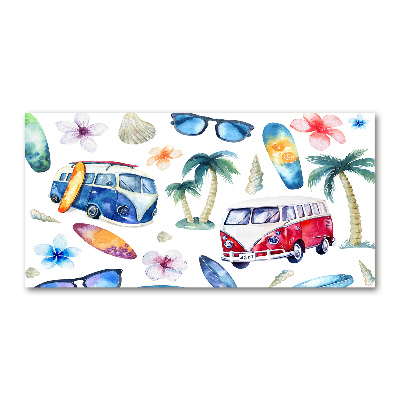 Quadro vetro Simboli del surf