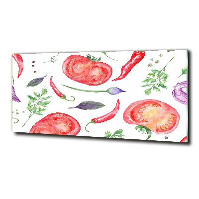 Quadro su vetro Pomodoro e spezie