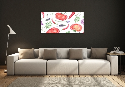 Quadro su vetro Pomodoro e spezie