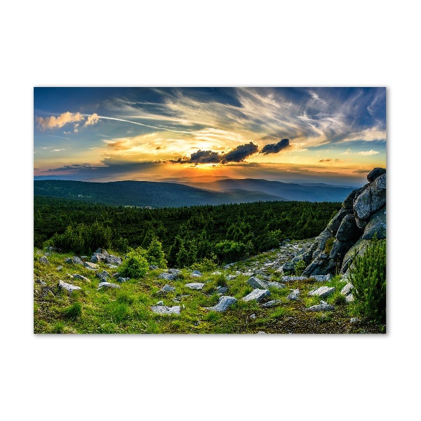 Quadro su vetro Panorama montano