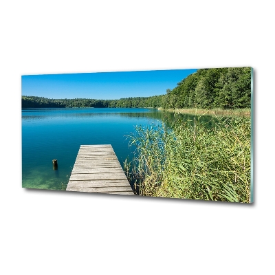 Quadro vetro Molo sul lago