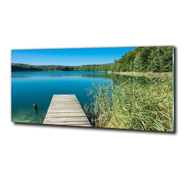 Quadro vetro Molo sul lago