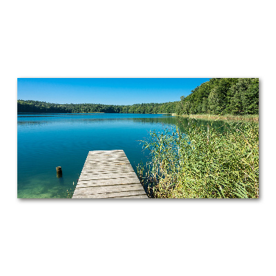 Quadro vetro Molo sul lago