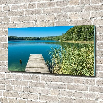 Quadro vetro Molo sul lago
