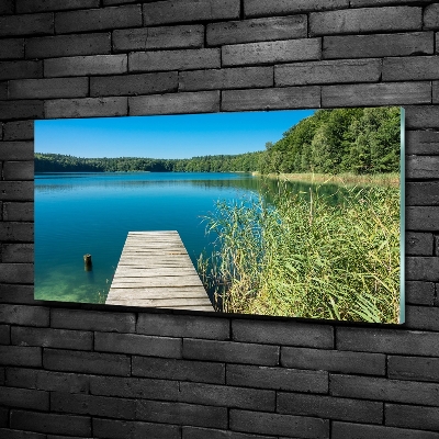 Quadro vetro Molo sul lago