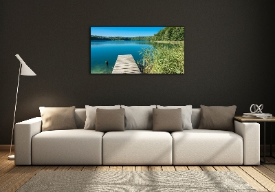 Quadro vetro Molo sul lago