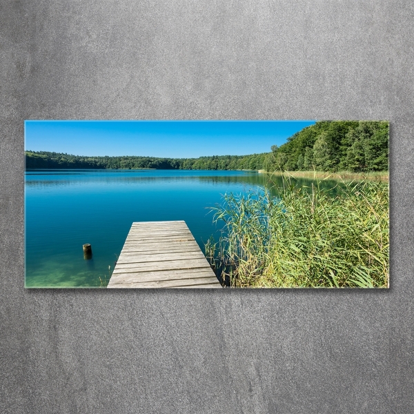 Quadro vetro Molo sul lago