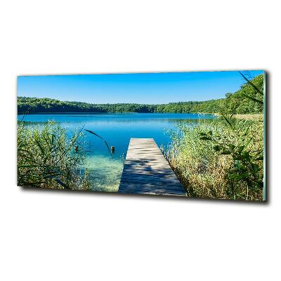 Quadro su vetro Molo sul lago