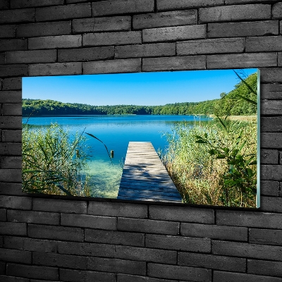 Quadro su vetro Molo sul lago