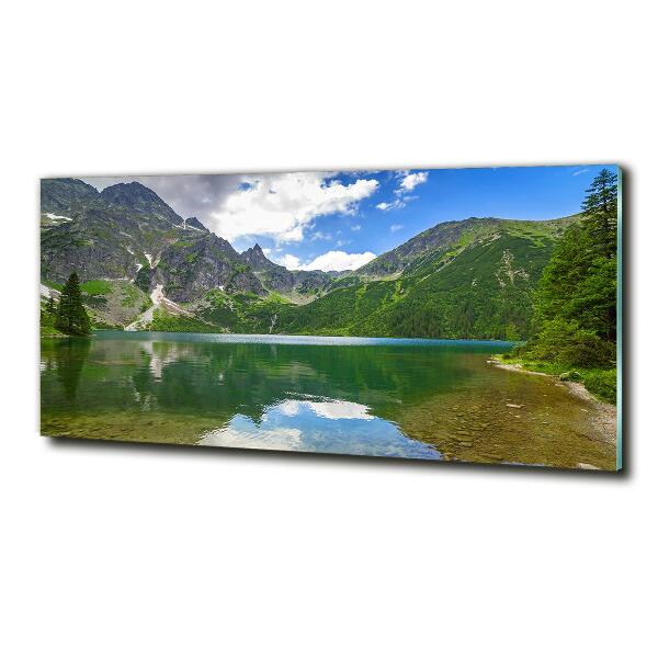Quadro vetro L'occhio del mare dei Monti Tatra