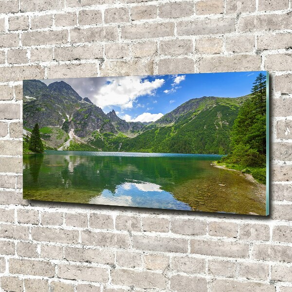 Quadro vetro L'occhio del mare dei Monti Tatra