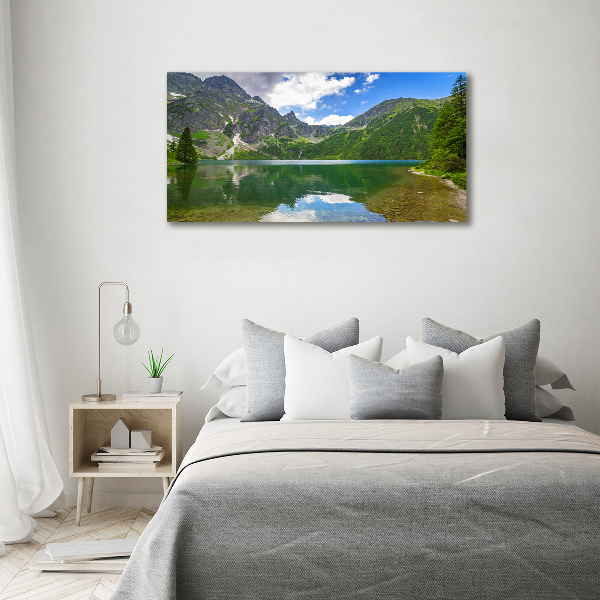 Quadro vetro L'occhio del mare dei Monti Tatra