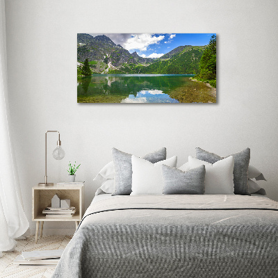 Quadro vetro L'occhio del mare dei Monti Tatra