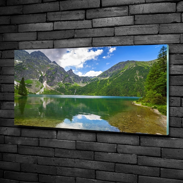 Quadro vetro L'occhio del mare dei Monti Tatra