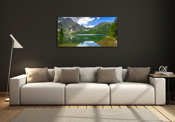 Quadro vetro L'occhio del mare dei Monti Tatra