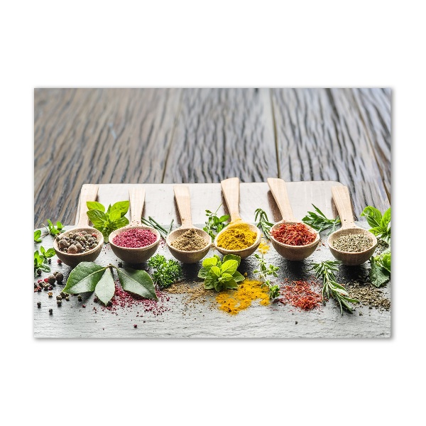 Quadro su vetro Spezie colorate