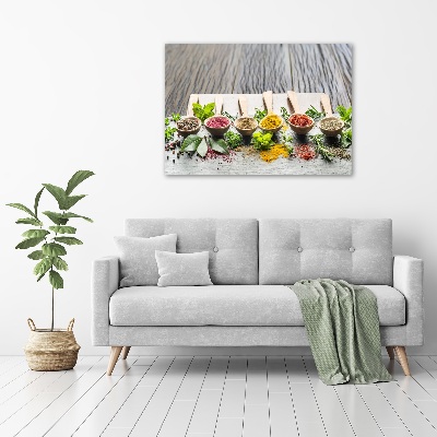 Quadro su vetro Spezie colorate