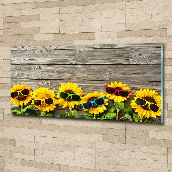 Quadro vetro Girasoli