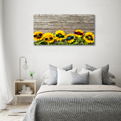 Quadro vetro Girasoli