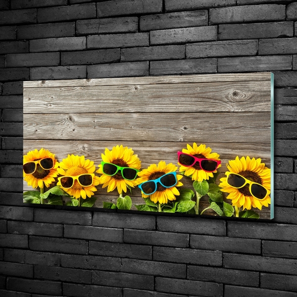 Quadro vetro Girasoli