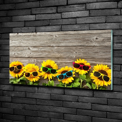 Quadro vetro Girasoli