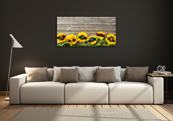 Quadro vetro Girasoli