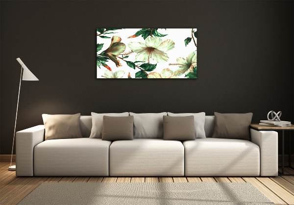 Quadro su vetro Fiori di ibisco