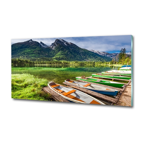 Quadro su vetro Barche sul lago