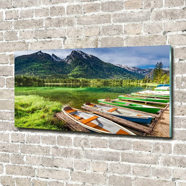 Quadro su vetro Barche sul lago