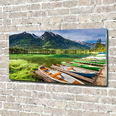 Quadro su vetro Barche sul lago