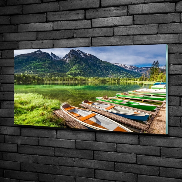 Quadro su vetro Barche sul lago