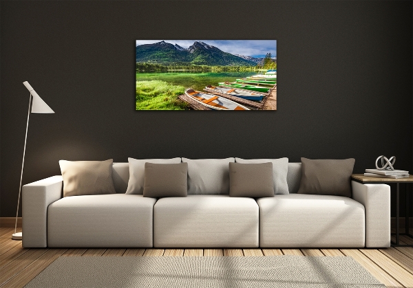 Quadro su vetro Barche sul lago