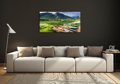 Quadro su vetro Barche sul lago