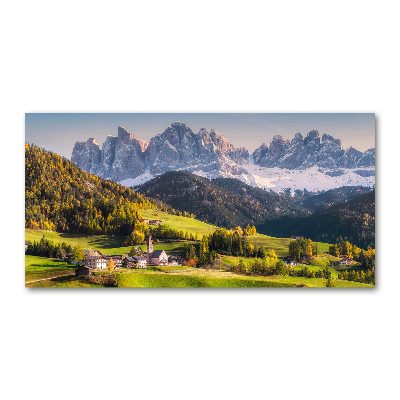 Quadro vetro Panorama della montagna