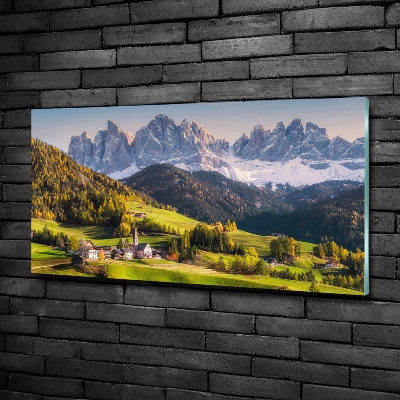 Quadro vetro Panorama della montagna