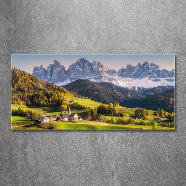 Quadro vetro Panorama della montagna