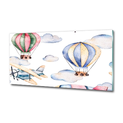 Quadro vetro Aerei e mongolfiere