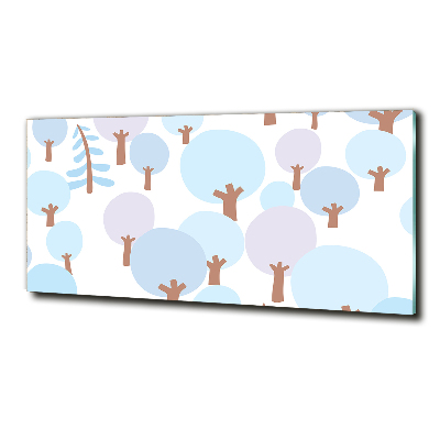 Quadro su vetro Alberi colorati