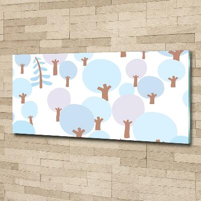 Quadro su vetro Alberi colorati