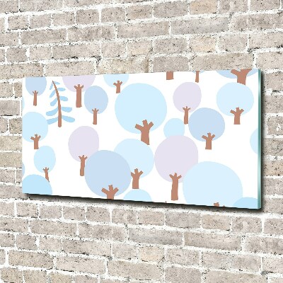 Quadro su vetro Alberi colorati