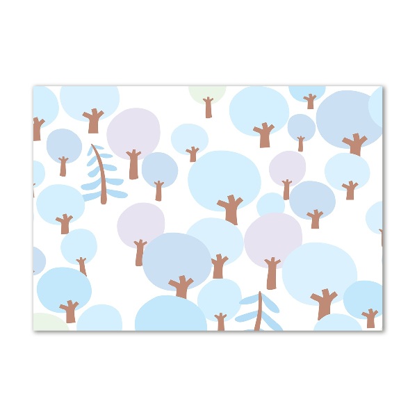 Quadro su vetro Alberi colorati